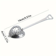 Load image into Gallery viewer, Heart-Shaped Stainless Steel Tea Strainer with handle