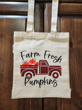 Load image into Gallery viewer, "Farm Fresh Pumpkins" Organic Cotton Tote Bag