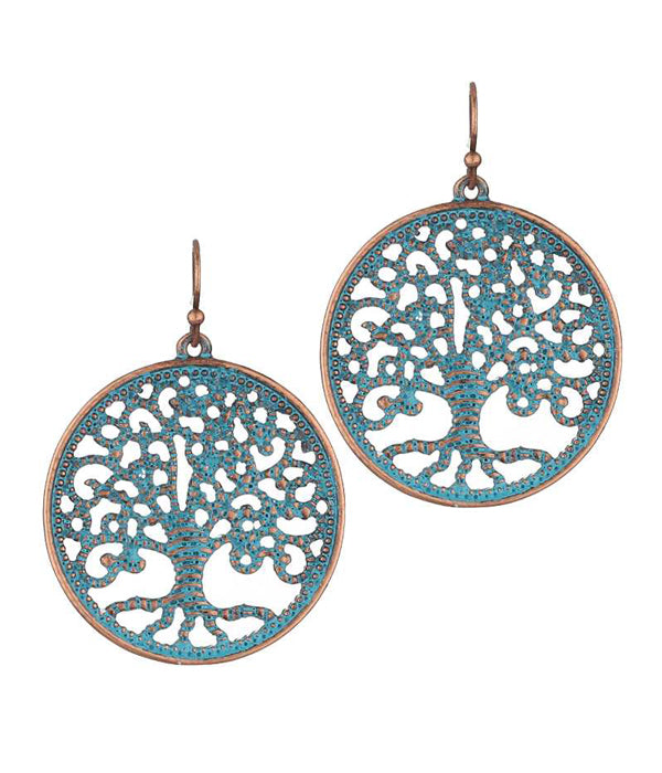 money tree earrings Metal Tree of Life Earrings – The Glass Cherry