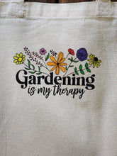 Load image into Gallery viewer, &quot;Gardening Therapy&quot; Cotton Tote Bag
