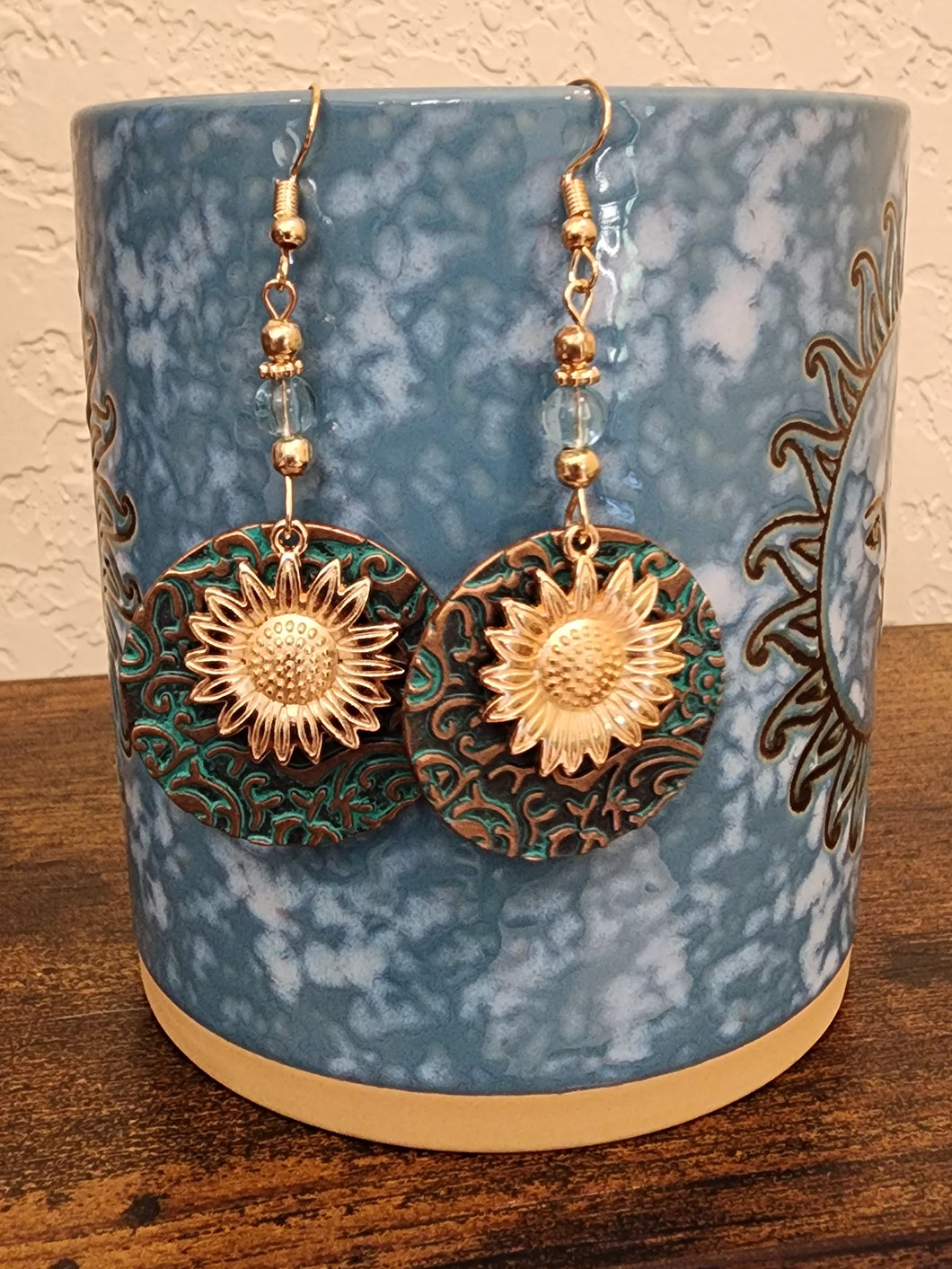 Retro Sunflower Earrings