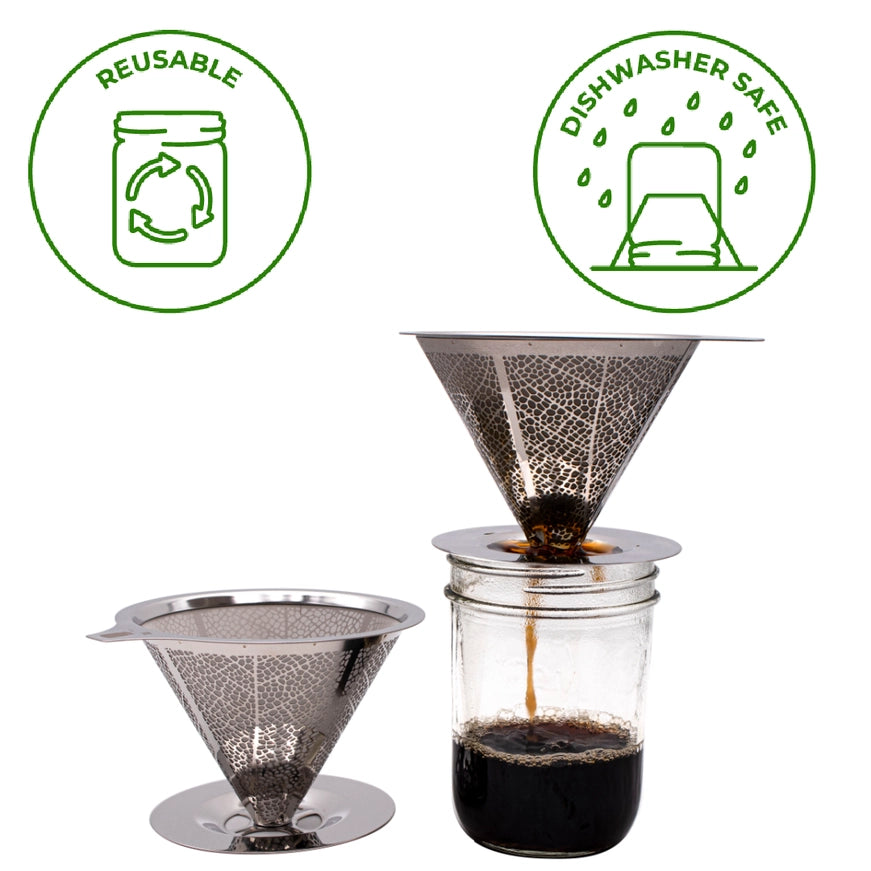 Stainless Steel Pour Over Drip Coffee Filter