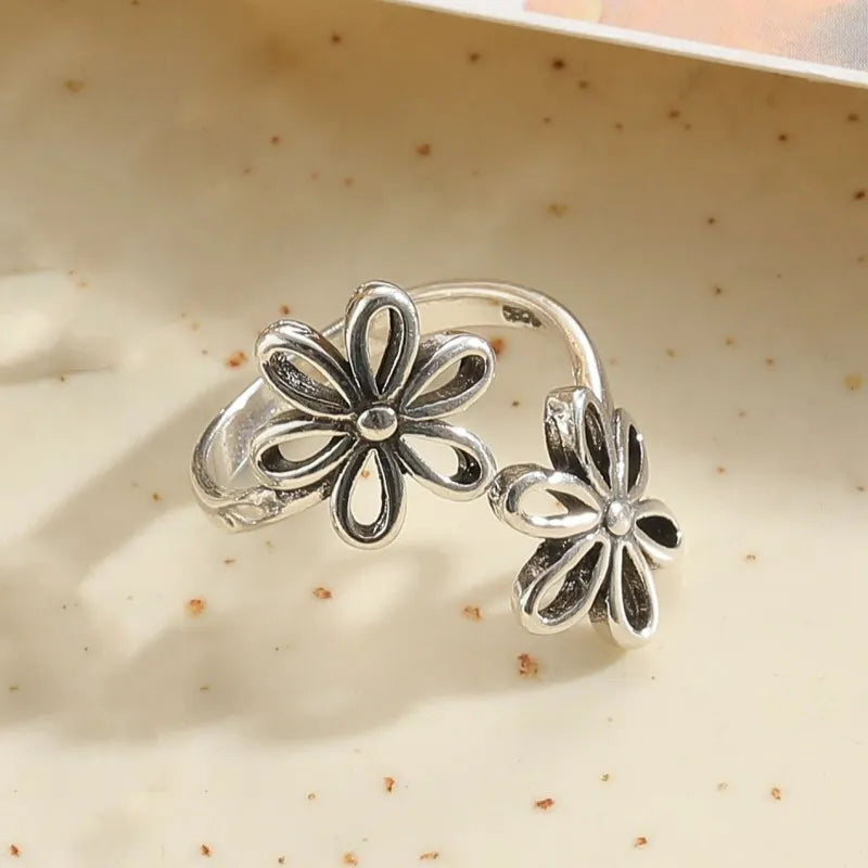 Vintage Style Flower Open Ring