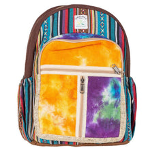 Load image into Gallery viewer, HEMP BACKPACK WITH STRIPES AND TIE DYE
