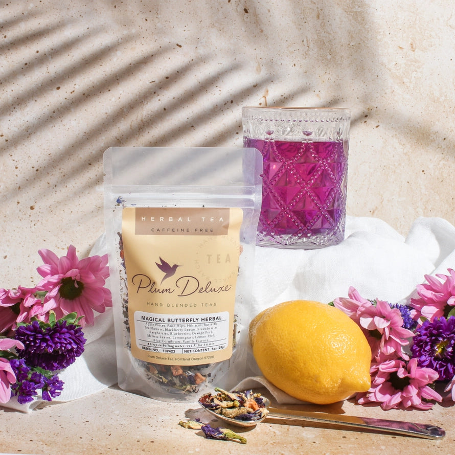 Magical Butterfly Pea Flower Tea loose leaf - Plum Deluxe Tea