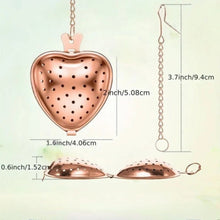 Load image into Gallery viewer, Heart-Shaped Stainless Steel Tea Infuser - Bronze Color
