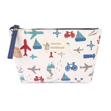 Load image into Gallery viewer, &quot;Travel&quot; Print Cosmetic Bag
