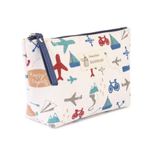 Load image into Gallery viewer, &quot;Travel&quot; Print Cosmetic Bag
