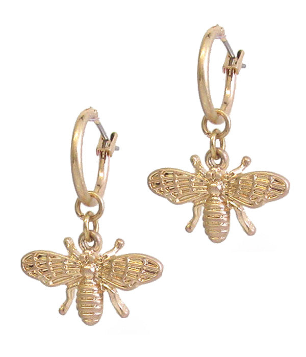 Metal Bee Earrings