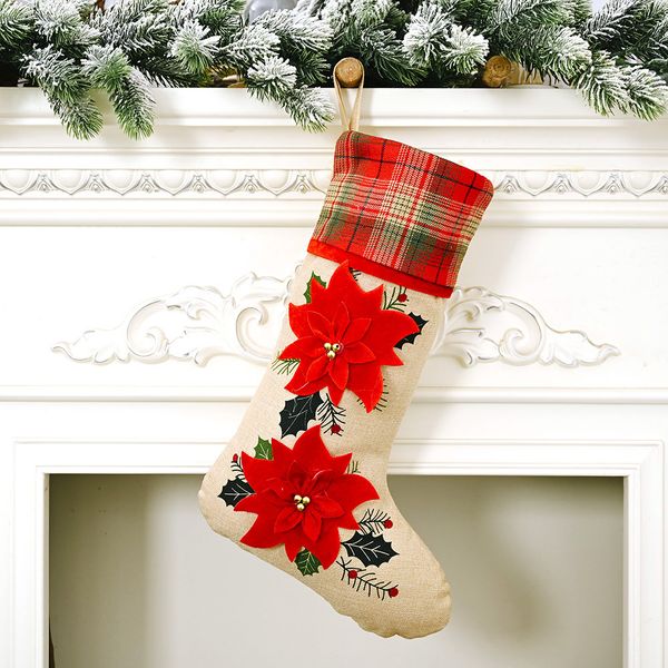 Burlap Christmas Stocking