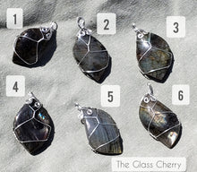 Load image into Gallery viewer, Natural Labradorite Wire Wrapped Pendant
