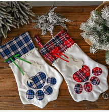 Load image into Gallery viewer, Plaid Paw Stocking

