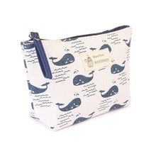 Load image into Gallery viewer, Whale Print Cosmetic Bag

